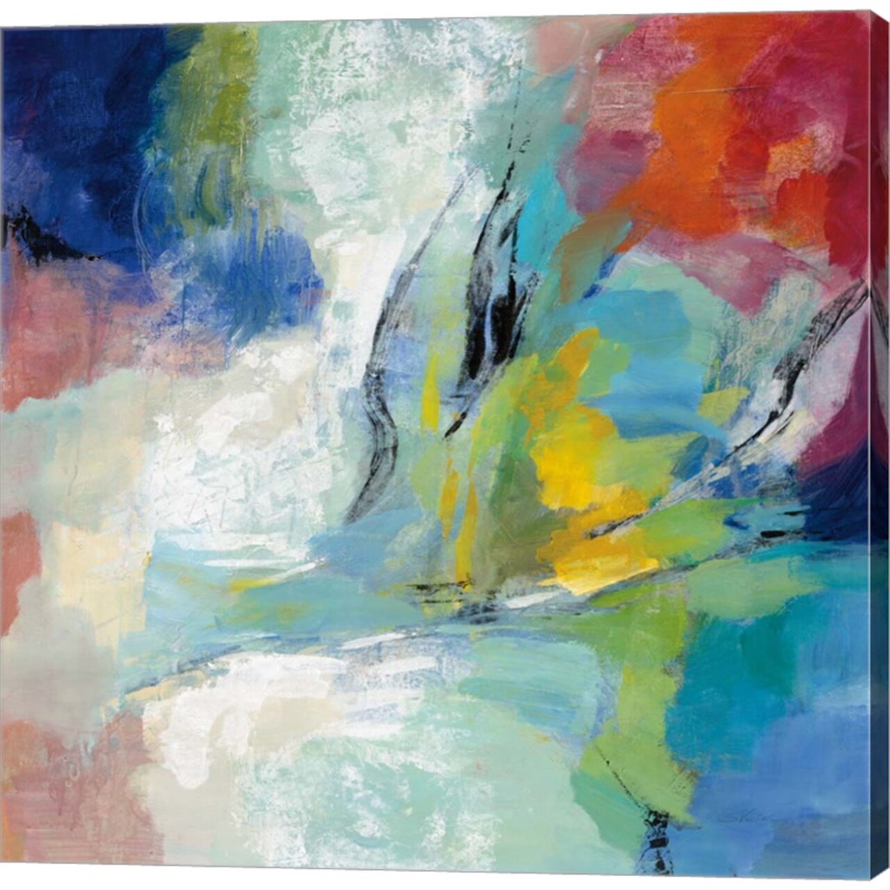 Vibrant Rainbow by Silvia Vassileva 24" x 24" Canvas Wall Art
